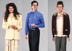 By looking at these terrifying waxworks of Elaine, Jerry, and Kramer, I dread seeing the one depicting George Costanza. That one must be the most horrifying of them all.