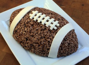 However, though this might be the size of a real football, doesn't mean you should pass it around with your guests. Seriously, don't.