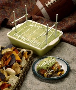 Of course, this person couldn't afford to build a snackadium so they just stuck with a guacamole dish instead. Nevertheless, pretty clever.