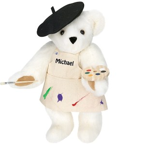 Now this might be a perfect Teddy Bear for my sister, who's an art major at VCU. Well, at least she started out as one. Nevertheless, you have to like seeing him with his little beret, paintbrush, and palette. Also, it seems like he's got a few stains on his little apron.