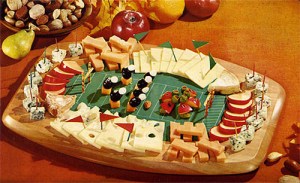 Of course, while the black olives are in position, the green olives seemed to have called a time out. Wonder if the green olives realize they're losing. Losing teams tend to do this near the end of games.