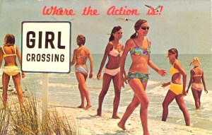 Of course, the women at the Florida beach you actually see probably aren't as attractive as these ladies. Seriously, fellas, believing this postcard will set yourself up for disappointment.