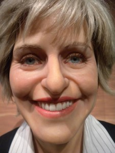 Now I know that Ellen is a comedian and talk show host who's not supposed to scare me. However, this rendition makes me want to look the hell away from her soulless eyes and her evil smile.