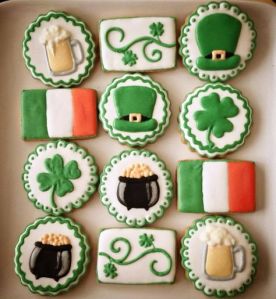 Eh, I'm not sure if you'd want beer on a Saint Patrick's Day cookie, especially if your party has kids around. Just saying.