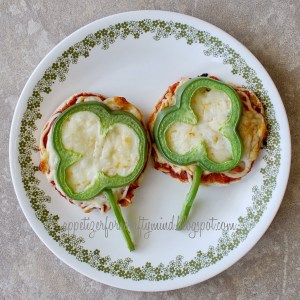I'm not sure if a 3 shamrock pepper pizza may or may not be lucky. Yet, I think these are quite cute.