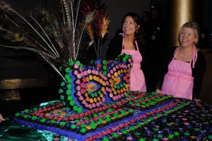 Now this might be for some special event of some sort. Still, that's a lot of cupcakes and how they keep them on without the icing sliding off amazes me. Yet, the best part about this display is that all the cupcakes are chocolate.