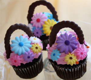 The best part of these is that they're chocolate. The flowers are probably made from sugar but they're so pretty.