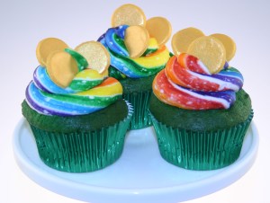 And upon looking at these, I thought the icing consisted of rainbow candy canes. Yet, the coins sure seem edible but I could be wrong.