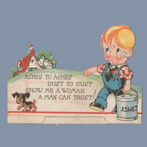 It's not what's in the trash can, it's who. Of course, this explains why so many local girls have mysteriously vanished recently if the trash can gives you a clue.