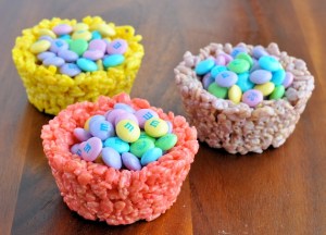 Sure food coloring may be involved here, but aren't pastel colors for Easter kind of the point? Also, rather have M&Ms than jelly beans.