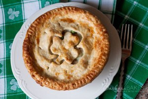 Now this may be traditional Irish fare, but this pie must be small because it seems like it was made for one person. Note the fork.