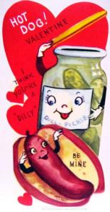 Yeah, seems like the hotdog is really turned on by how the dill pickle jar is holding the knife to put some pickles on it. Seems like BDSM even extends to the world of food, oh, my.