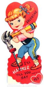 I don't know about you but, isn't hammering it in kind of forcing it on somebody? I'm just saying.