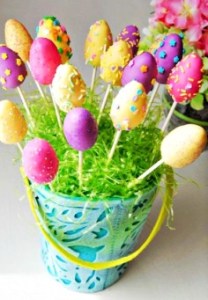 Even better, you can make them all kinds of colors, decorate them, and put them into a bouquet centerpiece.