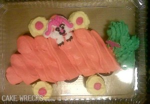 Then again, this might not be a great artistic rendition. Also, why does the Easter Bunny have a mustache in this and carries an expression as if he's been in an accident?