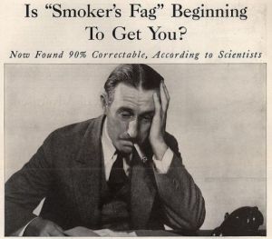 Yeah, it is correctable. Just quit smoking for God's sake. Still, I think putting a now inflaming gay slur in this ad is quite funny.