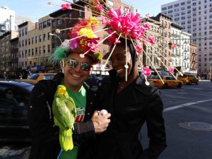 Yeah, I can totally understand why the guy is wearing sunglasses for protection against the pointy sticks.