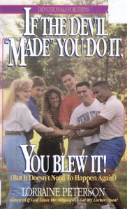 Yes, this is a teen devotional with it's cheesy mandatory diversity photo from the 1980s. However, I suggest a picture of the temptation of Faust by Mephistopheles would be far more appropriate than this.