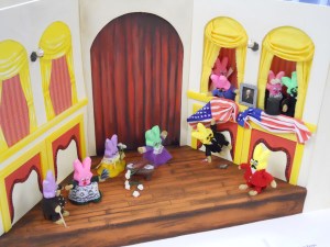 Of course, this was when John Wilkes Booth jumped off the presidential balcony and onto the stage, which resulted in a broken leg.