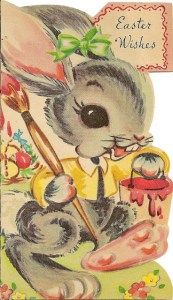 Seems like Peter Cottontail murdered his boss and is now gleefully painting the town with his blood, literally. What a sadistic, homicidal rabbit.