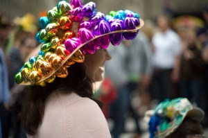I'm not sure if the eggs enhance the hat or not. Either way, at least if she wears it at night, it'll certainly be quite reflective.