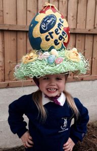 Then again, I'm sure the egg doesn't have any chocolate in it. But this little girl seems happy.