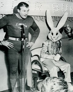 Of course, what makes this even more cringe worthy is that George Reeves actually died of a gunshot wound under some mysterious circumstances. But I'm surprised why the Easter Bunny was never a murder suspect.