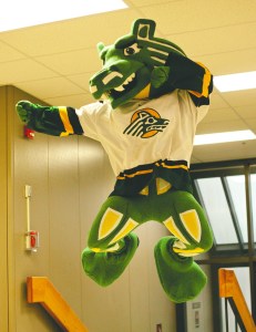 Just because something looks good on a totem pole as indigenous art, doesn't mean it will make a good mascot. Sure he's supposed to be a seawolf but it seems like he seems to be an offspring of the Loch Ness Monster and a Mustang.