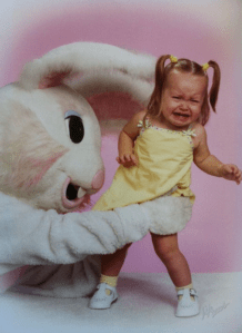 Since when does an "abduction motif" make for a memorable Easter photo? This is utterly fucked up beyond all imagination? Seriously, why?