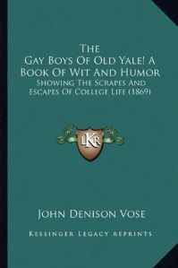 Even funnier is that it was published by Kissinger Legacy Reprints. Then again, Henry Kissinger was a Harvard man so why his name be on the cover of a Yale book is anyone's guess.