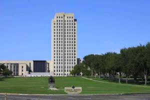 Wait, that's the North Dakota State Capitol. Seriously, I guess the state wasn't looking for someone with any imagination. Seems like something straight out of the Soviet Union if you ask me.