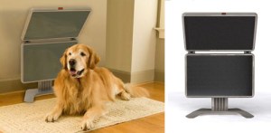 This object uses infared rays to heat your pet directly in front of the device. Doesn't have UV rays. Probably expensive as hell. Also comes as a bed.