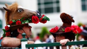 Now that looks like a horse's head you'd get from Amazon or something. Still, seeing it eat roses is kind of creepy if you think about it.