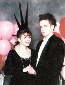 Just love the look on that guy's face. Still, you have to love these vintage pictures. The girl's punk hairdo is just so out of place in this. So funny.