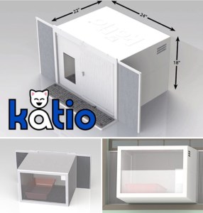 Now this is a contraption that creates an outdoor patio for your cat. Install it like you would an air conditioner. Then again, you're probably better off putting an air conditioner through your window than this thing.