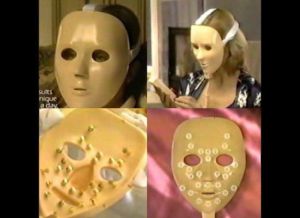 This is a facial toning mask which is supposed to tighten facial muscles through electric shocks. However, I'd rather recommend this as a Mother's Day gift for the self-conscious female serial killer.