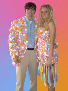 I don't see the appeal of Dippin' Dots as Ice Cream of the Future and the only place I've seen it sold is Kennywood anyway. Still, guess this couple is smarter to make their prom outfits.