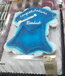 Either this person got graduation cap and hood mixed up or is a Star Wars fan. Well, I'm sure Galactic Senate guards have graduation ceremonies, too.