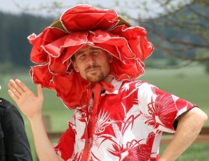 Some guys just want to wear a hat with the petals surrounding them. Sure this doesn't make you look ridiculous (sarcasm).