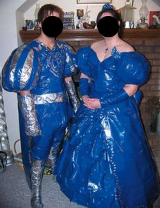 Of course, these prom outfits seem less suitable for ye olde prom and more appropriate for the ye olde Renaissance faire. Also, what's with the codpiece? Seriously, that don't look right.