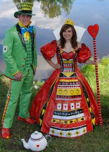 Hey, I didn't know that the Queen of Hearts and the Mad Hatter went to prom together. Or that they were in high school at the same time. Or that Wonderland even has a high school or prom.