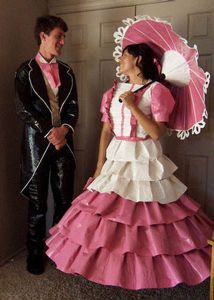 Worst Gone with the Wind cosplay I've ever seen. Seriously, the dress color is terrible. And frankly, my dear, I really do give a damn.