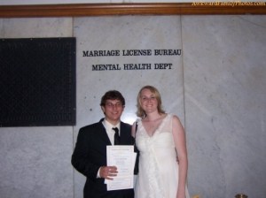 Now do you think it's a great idea to have your Marriage License Bureau near the Mental Health Department. Must have a lot of interesting stuff going on at that courthouse.
