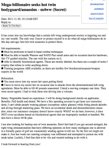You'd expect to find an ad like this in an action movie since billionaires tend to be prime targets in those all the time. However, this ad is just so ridiculous that you'd swear this guy doesn't exist.