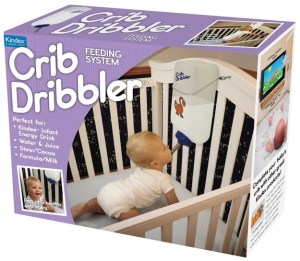 Okay, this is just wrong. Seriously, cribs aren't cages and babies aren't pets. Also, while you're at it, why don't you just get a baby crib exercise wheel for your baby to run on? Fortunately, this isn't a real product, just a prank box for a baby shower. Well, as far as we know.