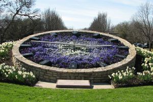 This is from a botanical garden place in Fort Worth. And yes, floral clocks can be quite big. They have to be.