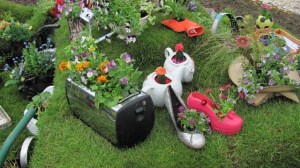 I'm not sure about planting flowers in a toaster or shoes. Then again, hope nobody plugs the toaster in, especially during a thunderstorm.