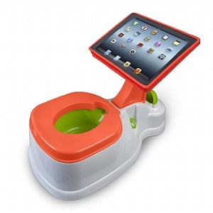 With all the crap on Twitter and Facebook these days, it's never too early to start trolling with this costing $499. Nevertheless, an iPad is probably not necessary for a potty training toddler. Still, does it come in adult size?