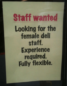 I'm sure flexibility has to do with schedule. But I'm not sure if people would get the idea, especially if they want women.