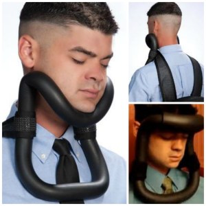 Dad always nodding off? Always waking up finding himself on a stranger's shoulder or face down on the floor? Well, this Upright Sleeper is totally not the awkward way to sleep on the go (sarcasm).